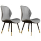 Glam Leather Dining Chair Wingback Side Furniture in Matte Finish for Indoor Light Gray 2 Piece Set Clearhalo 'Dining Chairs' 'Dining Tables & Seating' 'dining_chair' 'furn' 'furn_dining_chair' 'Furniture' 'Kitchen & Dining Furniture' 5309911