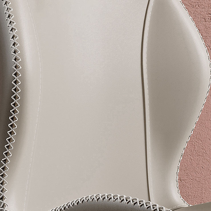 Glam Leather Dining Chair Wingback Side Furniture in Matte Finish for Indoor Clearhalo 'Dining Chairs' 'Dining Tables & Seating' 'dining_chair' 'furn' 'furn_dining_chair' 'Furniture' 'Kitchen & Dining Furniture' 5309918