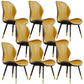 Glam Leather Dining Chair Wingback Side Furniture in Matte Finish for Indoor Yellow 8 Piece Set Clearhalo 'Dining Chairs' 'Dining Tables & Seating' 'dining_chair' 'furn' 'furn_dining_chair' 'Furniture' 'Kitchen & Dining Furniture' 5309925