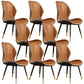 Glam Leather Dining Chair Wingback Side Furniture in Matte Finish for Indoor Dark Brown 8 Piece Set Clearhalo 'Dining Chairs' 'Dining Tables & Seating' 'dining_chair' 'furn' 'furn_dining_chair' 'Furniture' 'Kitchen & Dining Furniture' 5309941
