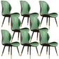 Glam Leather Dining Chair Wingback Side Furniture in Matte Finish for Indoor Blackish Green 8 Piece Set Clearhalo 'Dining Chairs' 'Dining Tables & Seating' 'dining_chair' 'furn' 'furn_dining_chair' 'Furniture' 'Kitchen & Dining Furniture' 5309945
