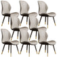 Glam Leather Dining Chair Wingback Side Furniture in Matte Finish for Indoor Off-White 8 Piece Set Clearhalo 'Dining Chairs' 'Dining Tables & Seating' 'dining_chair' 'furn' 'furn_dining_chair' 'Furniture' 'Kitchen & Dining Furniture' 5309953