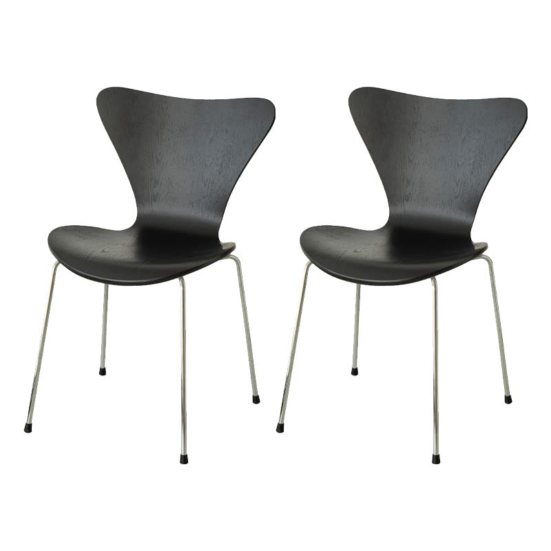 Sedia da pranzo in legno sedia da pranzo industriale con zampe d'argento