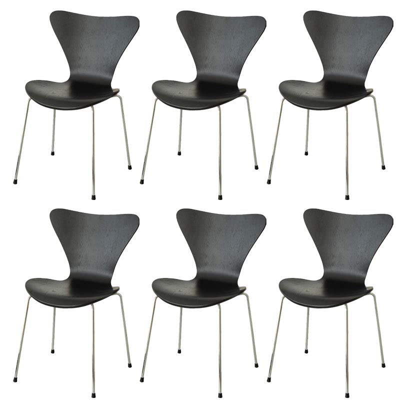 Sedia da pranzo in legno sedia da pranzo industriale con zampe d'argento