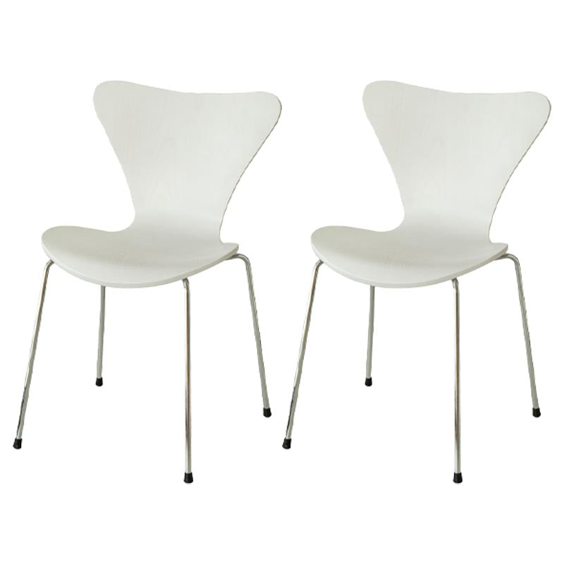 Sedia da pranzo in legno sedia da pranzo industriale con zampe d'argento