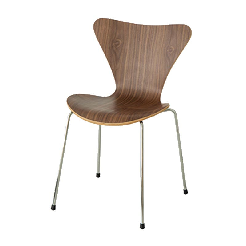 Sedia da pranzo in legno sedia da pranzo industriale con zampe d'argento