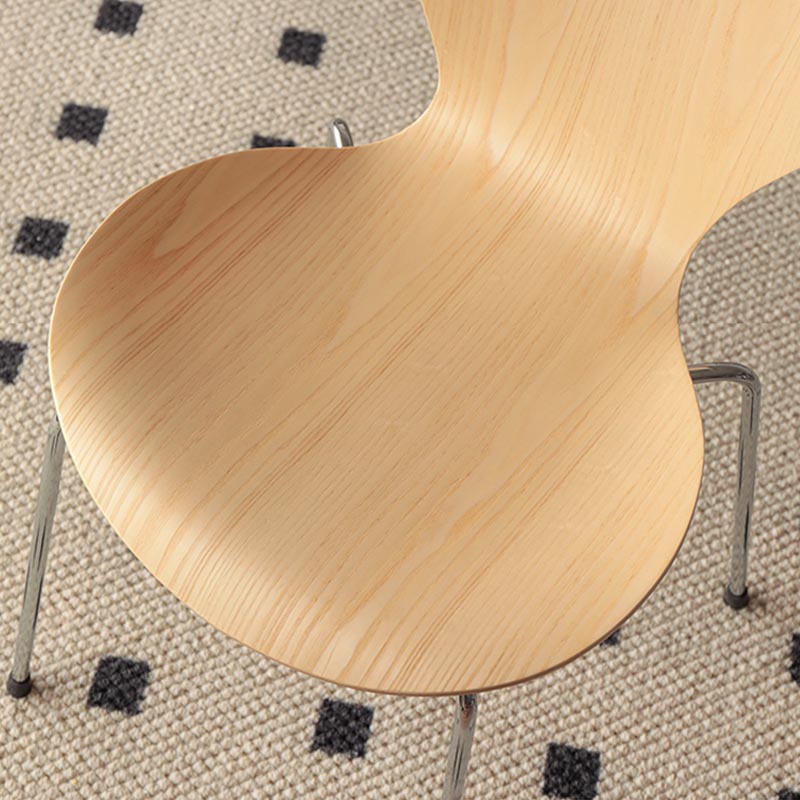 Sedia da pranzo in legno sedia da pranzo industriale con zampe d'argento