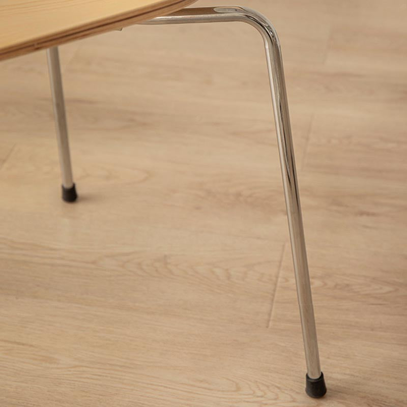 Sedia da pranzo in legno sedia da pranzo industriale con zampe d'argento