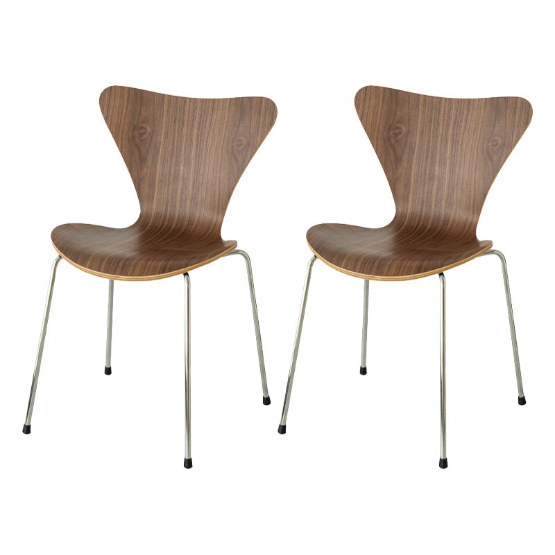 Sedia da pranzo in legno sedia da pranzo industriale con zampe d'argento