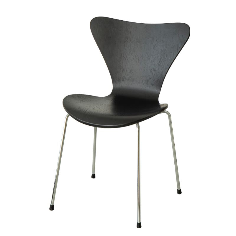 Sedia da pranzo in legno sedia da pranzo industriale con zampe d'argento