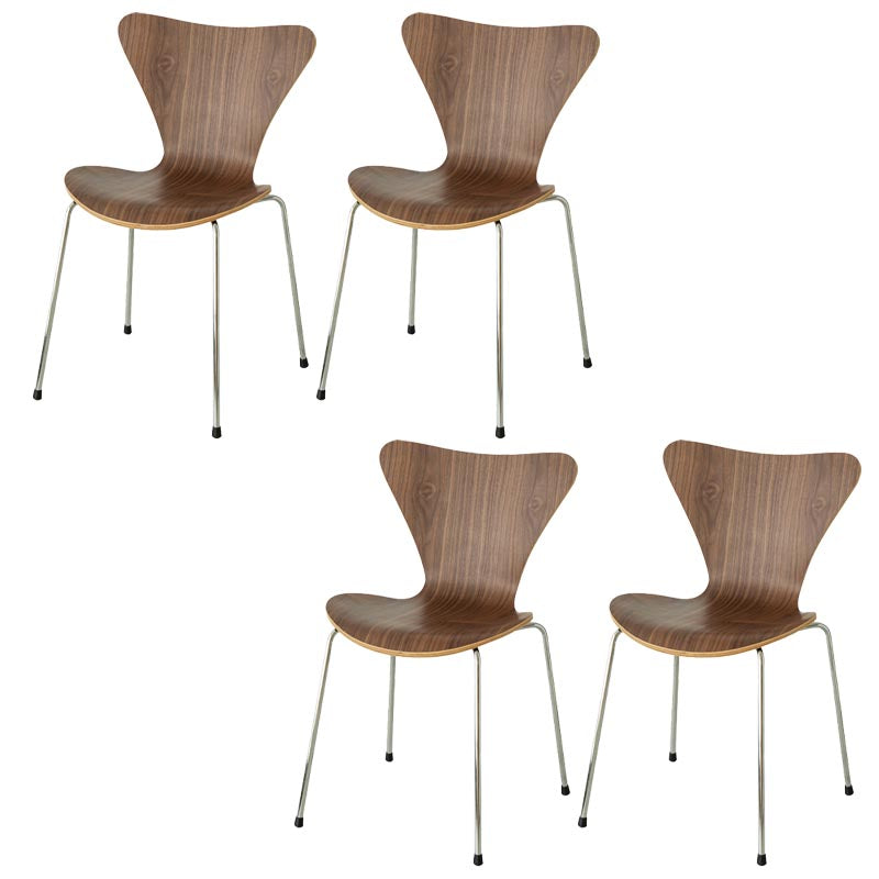 Sedia da pranzo in legno sedia da pranzo industriale con zampe d'argento