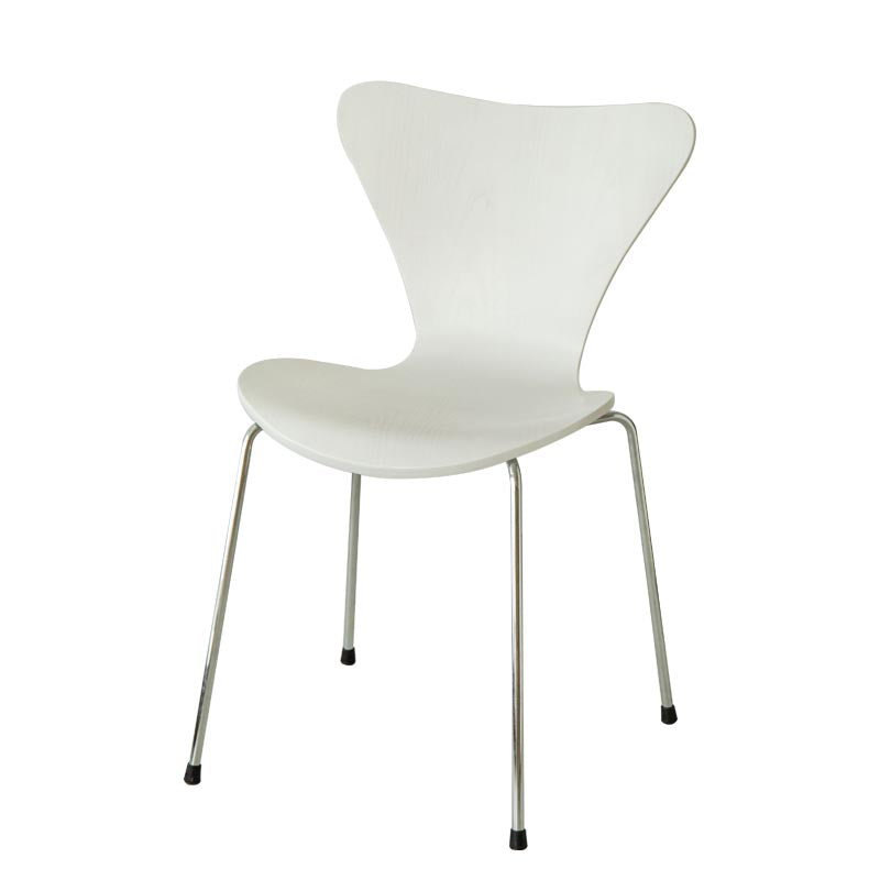 Sedia da pranzo in legno sedia da pranzo industriale con zampe d'argento