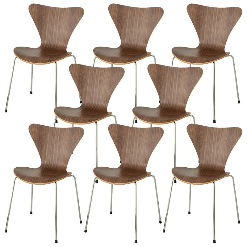 Sedia da pranzo in legno sedia da pranzo industriale con zampe d'argento