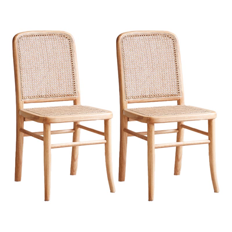 Sedia laterale in legno massiccio di gomma tradizionale sedia da pranzo senza braccio