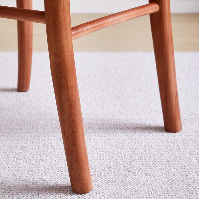 Sedia laterale in legno massiccio di gomma tradizionale sedia da pranzo senza braccio