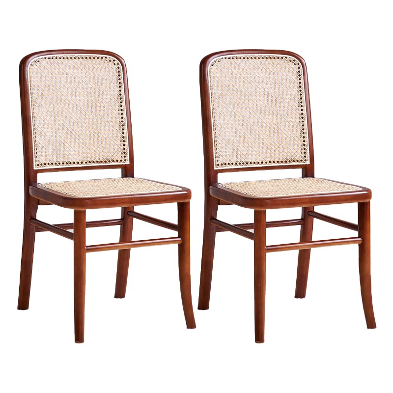 Sedia laterale in legno massiccio di gomma tradizionale sedia da pranzo senza braccio