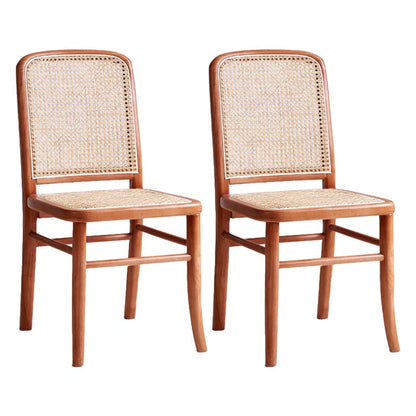 Sedia laterale in legno massiccio di gomma tradizionale sedia da pranzo senza braccio