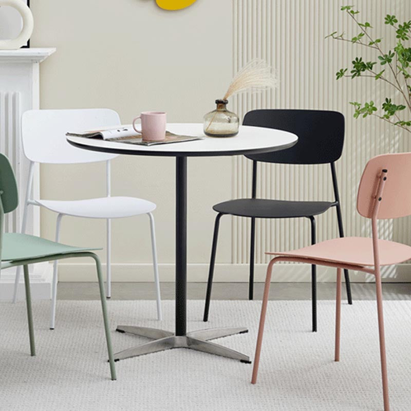 Poltrona da pranzo acrilica contemporanea sedia da pranzo aperta con zampe d'argento