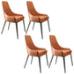 Glam Steel Dining Chair Parsons Chair in Matte Finish for Indoor