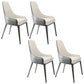 Glam Steel Dining Chair Parsons Chair in Matte Finish for Indoor