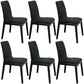 Contemporary Parsons Chair Upholstered Furniture in Matte Finish for Home Black 6 Piece Set Clearhalo 'Dining Chairs' 'Dining Tables & Seating' 'dining_chair' 'furn' 'furn_dining_chair' 'Furniture' 'Kitchen & Dining Furniture' 5310247