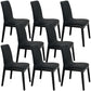 Contemporary Parsons Chair Upholstered Furniture in Matte Finish for Home Black 8 Piece Set Clearhalo 'Dining Chairs' 'Dining Tables & Seating' 'dining_chair' 'furn' 'furn_dining_chair' 'Furniture' 'Kitchen & Dining Furniture' 5310250
