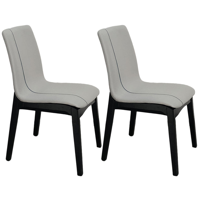 Contemporary Parsons Chair Upholstered Furniture in Matte Finish for Home Light Gray 2 Piece Set Clearhalo 'Dining Chairs' 'Dining Tables & Seating' 'dining_chair' 'furn' 'furn_dining_chair' 'Furniture' 'Kitchen & Dining Furniture' 5310259