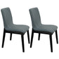 Contemporary Parsons Chair Upholstered Furniture in Matte Finish for Home Blue 2 Piece Set Clearhalo 'Dining Chairs' 'Dining Tables & Seating' 'dining_chair' 'furn' 'furn_dining_chair' 'Furniture' 'Kitchen & Dining Furniture' 5310274