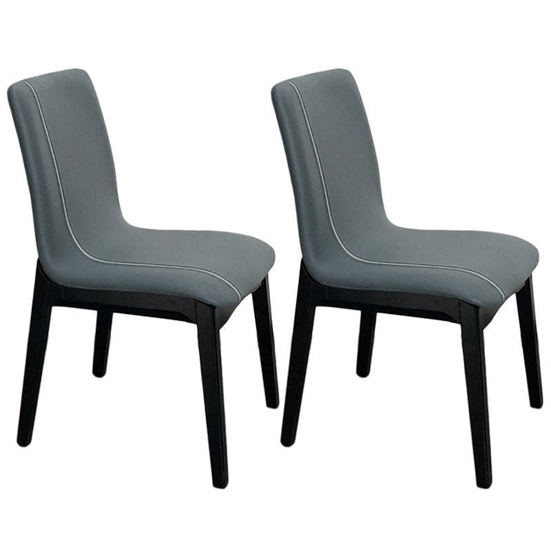 Contemporary Parsons Chair Upholstered Furniture in Matte Finish for Home Blue 2 Piece Set Clearhalo 'Dining Chairs' 'Dining Tables & Seating' 'dining_chair' 'furn' 'furn_dining_chair' 'Furniture' 'Kitchen & Dining Furniture' 5310274