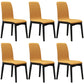 Contemporary Parsons Chair Upholstered Furniture in Matte Finish for Home Light Yellow 6 Piece Set Clearhalo 'Dining Chairs' 'Dining Tables & Seating' 'dining_chair' 'furn' 'furn_dining_chair' 'Furniture' 'Kitchen & Dining Furniture' 5310280