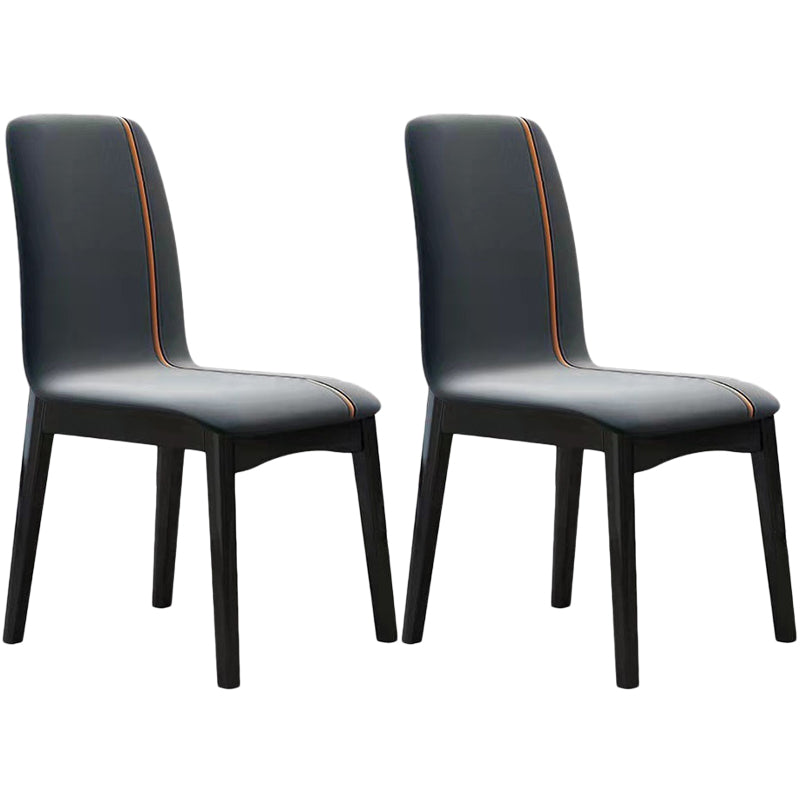 Contemporary Parsons Chair Upholstered Furniture in Matte Finish for Home Silver Gray 2 Piece Set Clearhalo 'Dining Chairs' 'Dining Tables & Seating' 'dining_chair' 'furn' 'furn_dining_chair' 'Furniture' 'Kitchen & Dining Furniture' 5310283