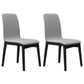 Contemporary Parsons Chair Upholstered Furniture in Matte Finish for Home Gray-White 2 Piece Set Clearhalo 'Dining Chairs' 'Dining Tables & Seating' 'dining_chair' 'furn' 'furn_dining_chair' 'Furniture' 'Kitchen & Dining Furniture' 5310287