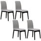 Contemporary Parsons Chair Upholstered Furniture in Matte Finish for Home Gray-White 4 Piece Set Clearhalo 'Dining Chairs' 'Dining Tables & Seating' 'dining_chair' 'furn' 'furn_dining_chair' 'Furniture' 'Kitchen & Dining Furniture' 5310288