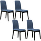 Contemporary Parsons Chair Upholstered Furniture in Matte Finish for Home Dark Blue 4 Piece Set Clearhalo 'Dining Chairs' 'Dining Tables & Seating' 'dining_chair' 'furn' 'furn_dining_chair' 'Furniture' 'Kitchen & Dining Furniture' 5310292