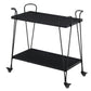 Modern Metal Prep Table Open Storage Rolling Prep Table for Dining Room