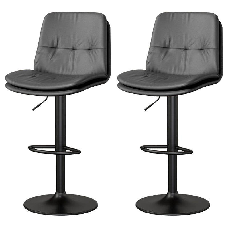 Soggiorno sgabello da bar in pelle slittamento nordico con pedale