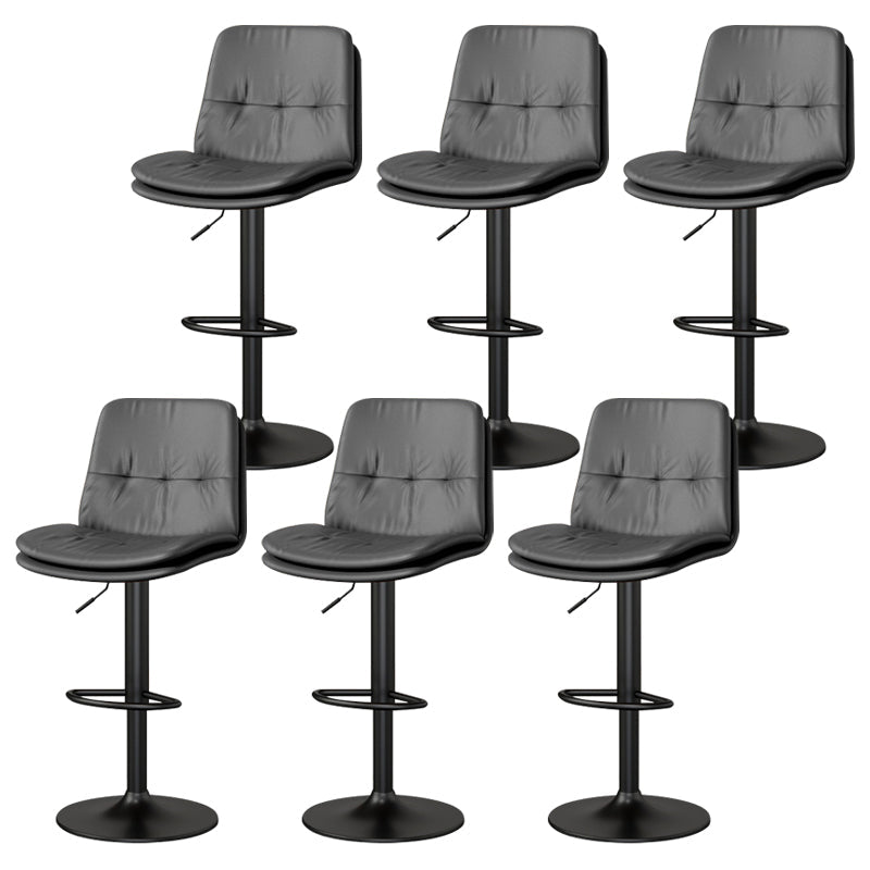 Soggiorno sgabello da bar in pelle slittamento nordico con pedale