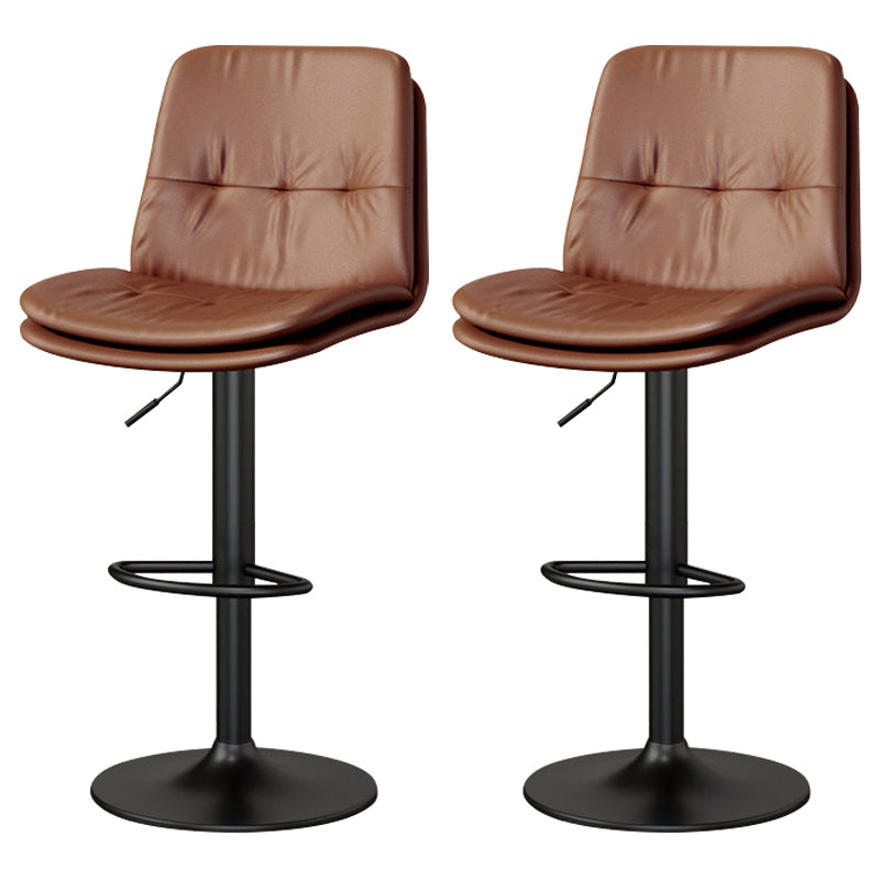 Living Room Nordic Liftable Barstool Leather Bar Stool with Pedal