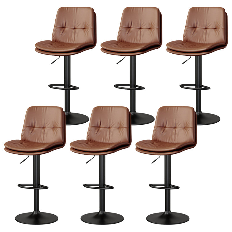 Living Room Nordic Liftable Barstool Leather Bar Stool with Pedal