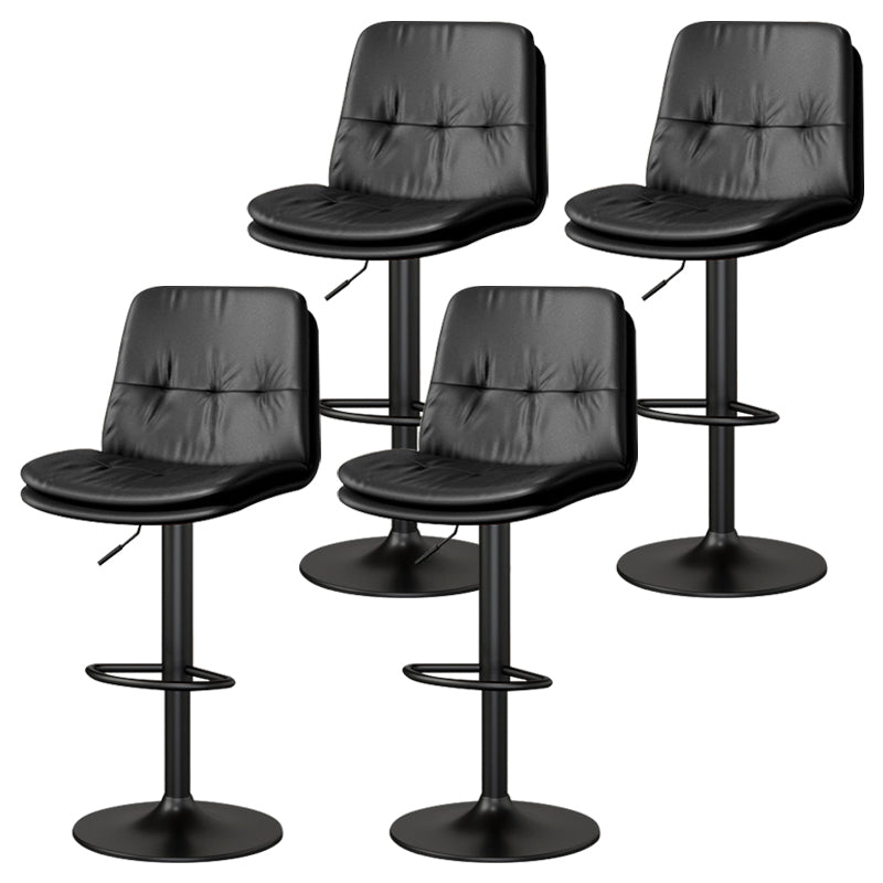 Living Room Nordic Liftable Barstool Leather Bar Stool with Pedal