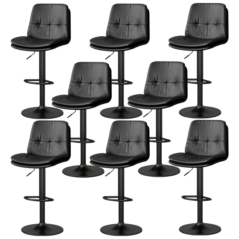 Soggiorno sgabello da bar in pelle slittamento nordico con pedale