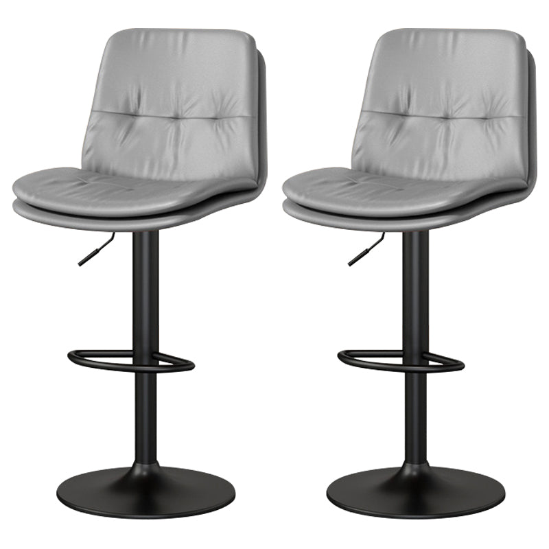 Soggiorno sgabello da bar in pelle slittamento nordico con pedale