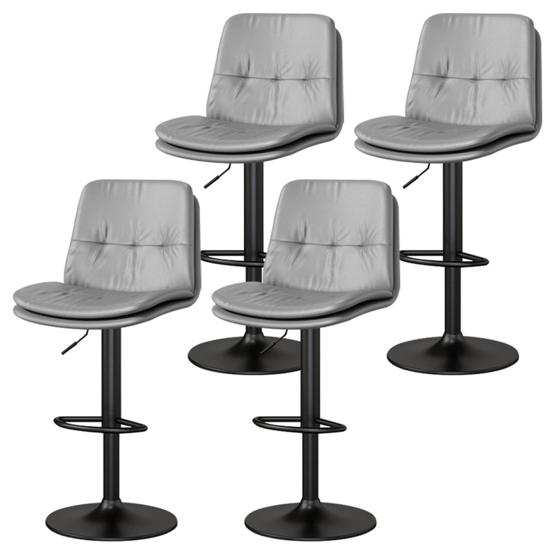 Living Room Nordic Liftable Barstool Leather Bar Stool with Pedal