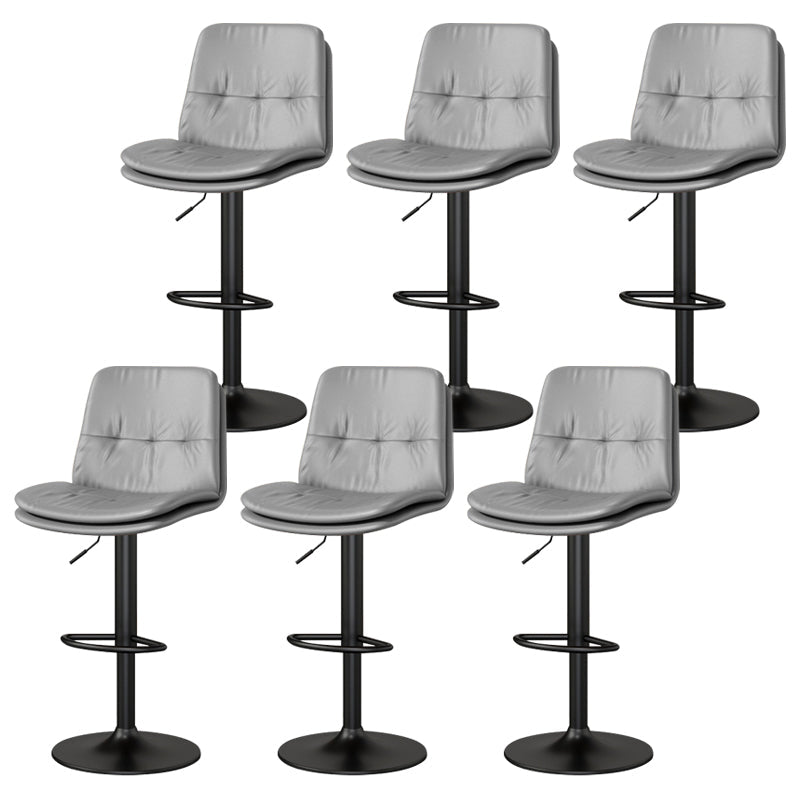 Living Room Nordic Liftable Barstool Leather Bar Stool with Pedal