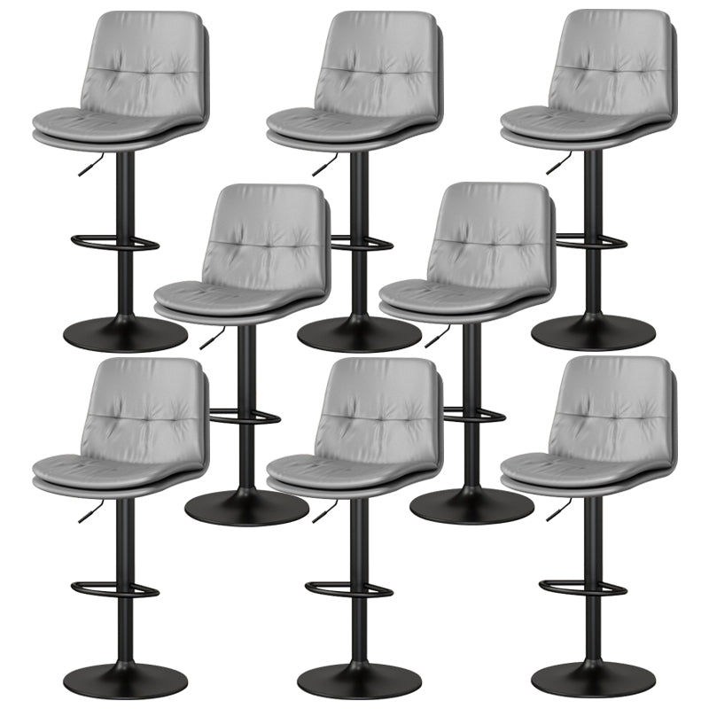 Soggiorno sgabello da bar in pelle slittamento nordico con pedale