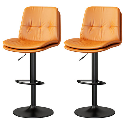 Soggiorno sgabello da bar in pelle slittamento nordico con pedale