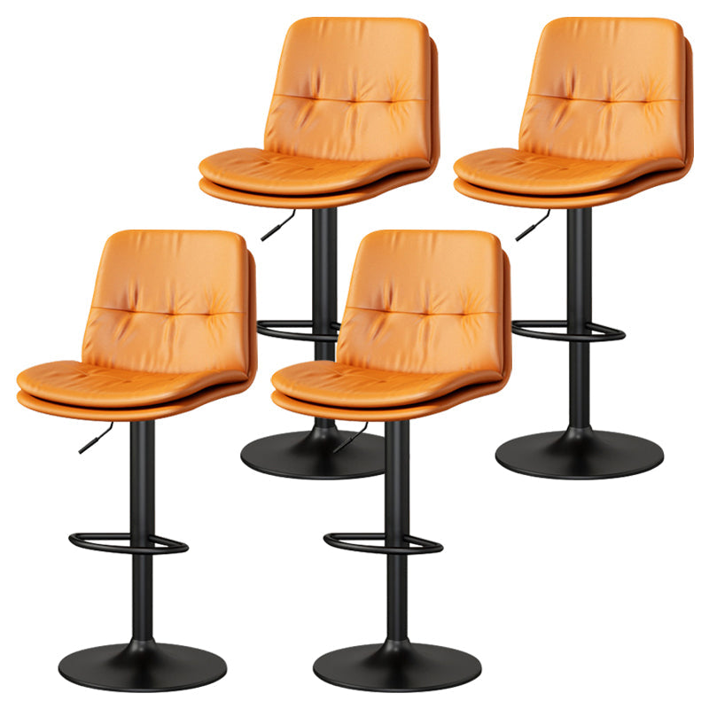 Soggiorno sgabello da bar in pelle slittamento nordico con pedale