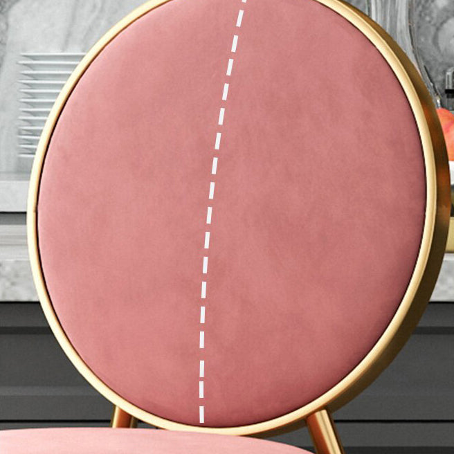 Nordic Glam Style Bar-stool Round Counter Bar-stool with Metal Legs for Home Clearhalo 'Bar Furniture' 'Bar Stools' 'bar_stools' 'furn' 'furn_bar_stools' 'Furniture' 'Kitchen & Dining Furniture' 5310538