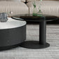 Round Stone Top Coffee Table Mid-Century Modern Cocktail Table Clearhalo 'Coffee & Accent Tables' 'Coffee Tables' 'coffee_tables' 'furn' 'furn_coffee_tables' 'Furniture' 'Living Room Furniture' 5311233