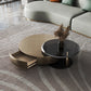Mid-Century Modern Round Coffee Table Metal Cocktail Table in Distressed Finish Clearhalo 'Coffee & Accent Tables' 'Coffee Tables' 'coffee_tables' 'furn' 'furn_coffee_tables' 'Furniture' 'Living Room Furniture' 5311247